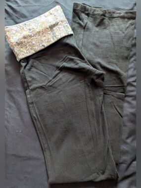 Pink foldover pants